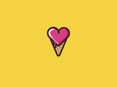 Ice Cream Heart Logo - Ice Cream Heart by Robert Karnovski | Dribbble | Dribbble