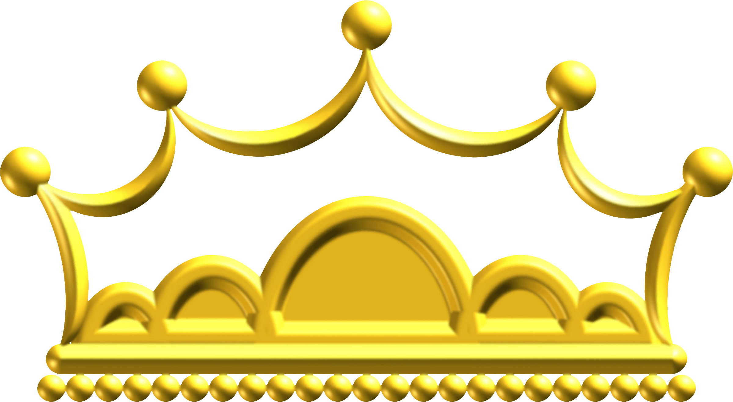 Yellow 5 Point Crown Logo - 5 Point Crown Logo Gold