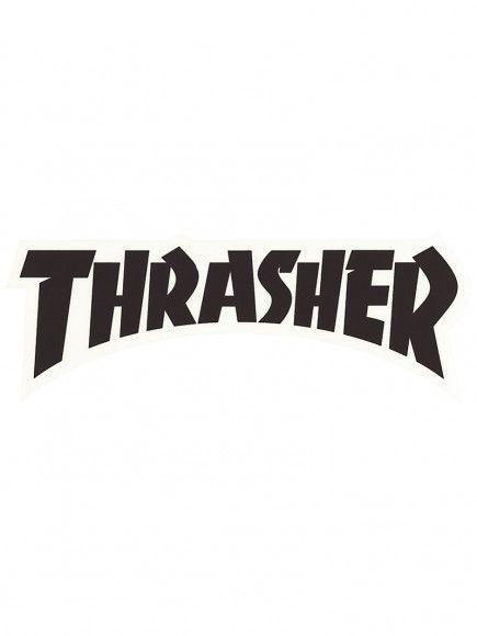 Black and White Thrasher Logo - Thrasher Logo Die Cut Sticker Black
