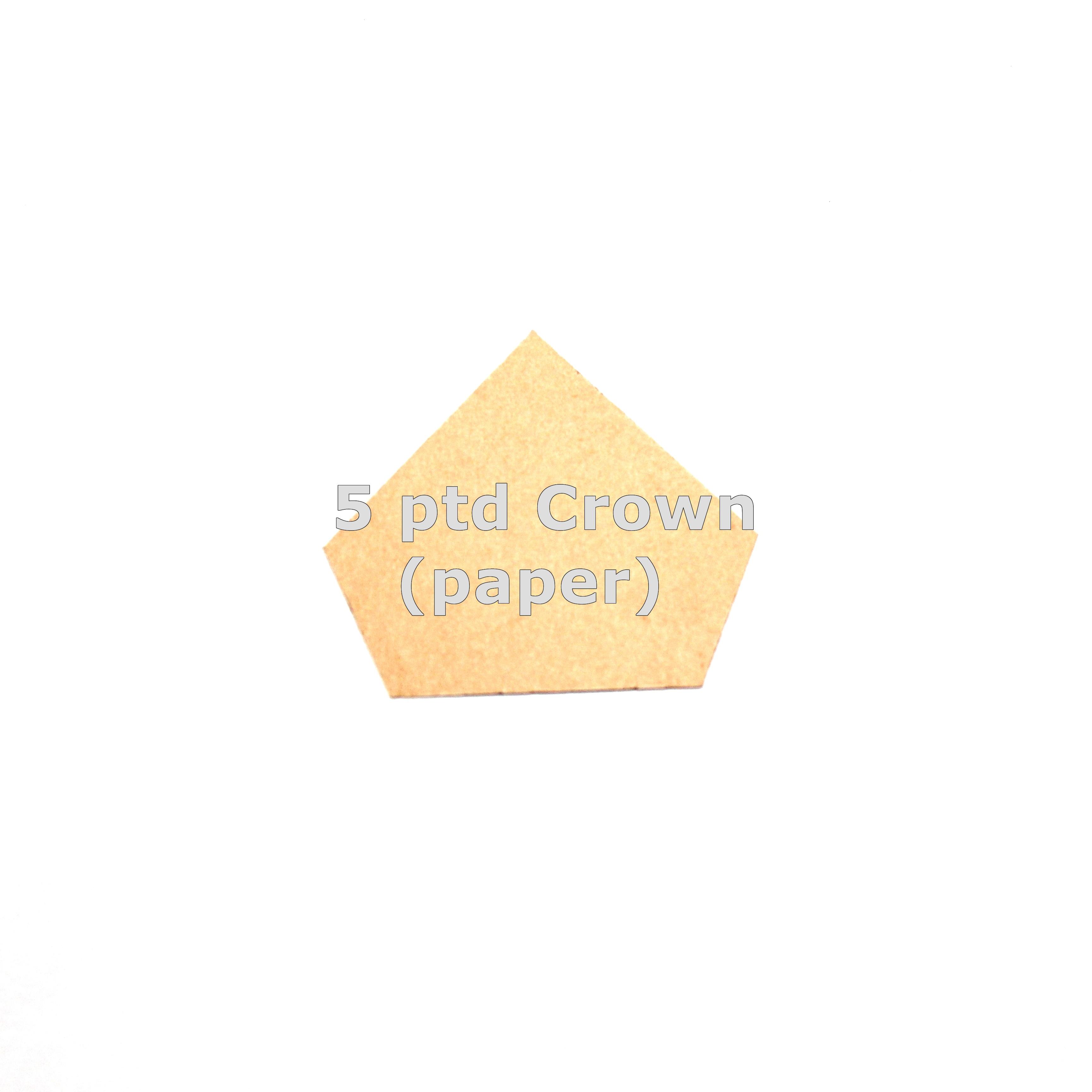 Yellow 5 Point Crown Logo - Pointed Crown (papers). Cherry Pie Designs