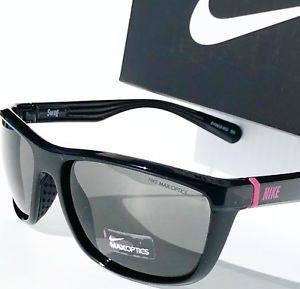Nike Swag Logo - NEW* NIKE SWAG BLACK & Pink Icon w Grey Lens Women's Sunglass EVo653