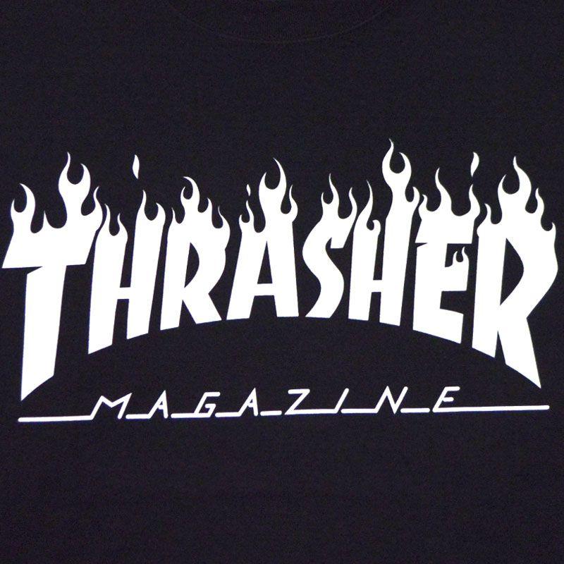 Black and White Thrasher Logo - WARP WEB SHOP RAKUTENICHIBATEN: Slasher THRASHER FLAME TEE (black ...