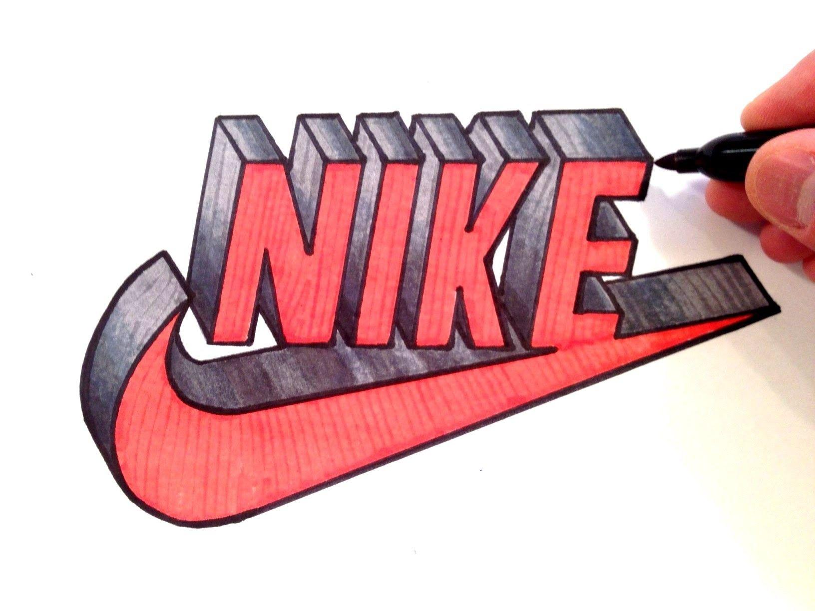 Nike Swag Logo - How To Draw Nike Logo In 3D Best On Youtube YouTube Avec