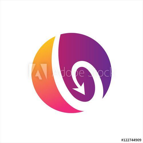 Colorful Arrow Logo - B Letter Colorful Arrow Logo this stock vector and explore