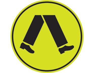 Black and Yellow Circle Logo - Pedestrian crossing sign by Australian Standards Spill Control