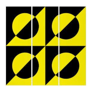 Black and Yellow Circle Logo - Circle Game Art & Wall Décor | Zazzle.co.uk