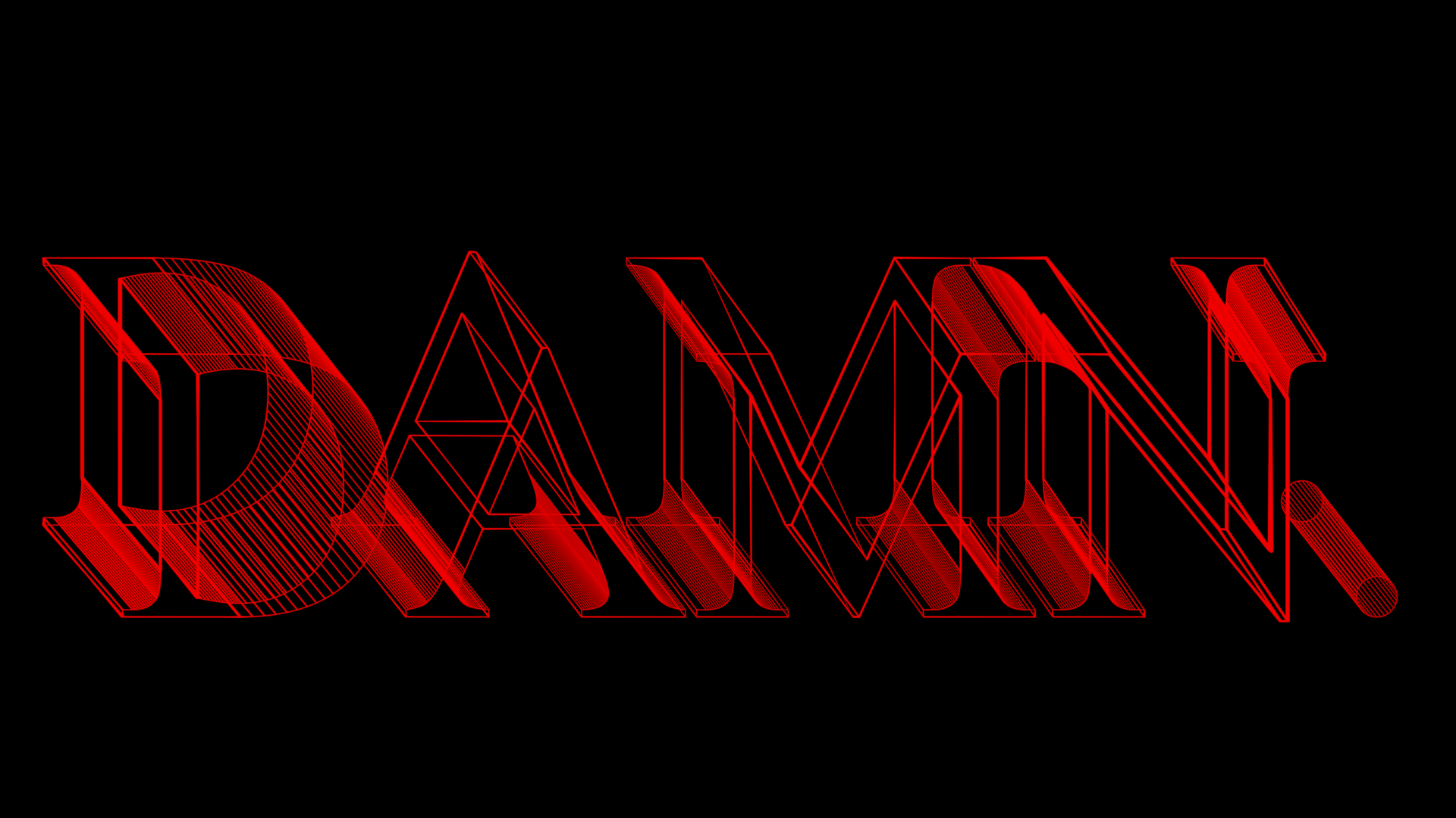 Damn Logo - My attempt to remake Kendrick Lamar's DAMN logo in blender