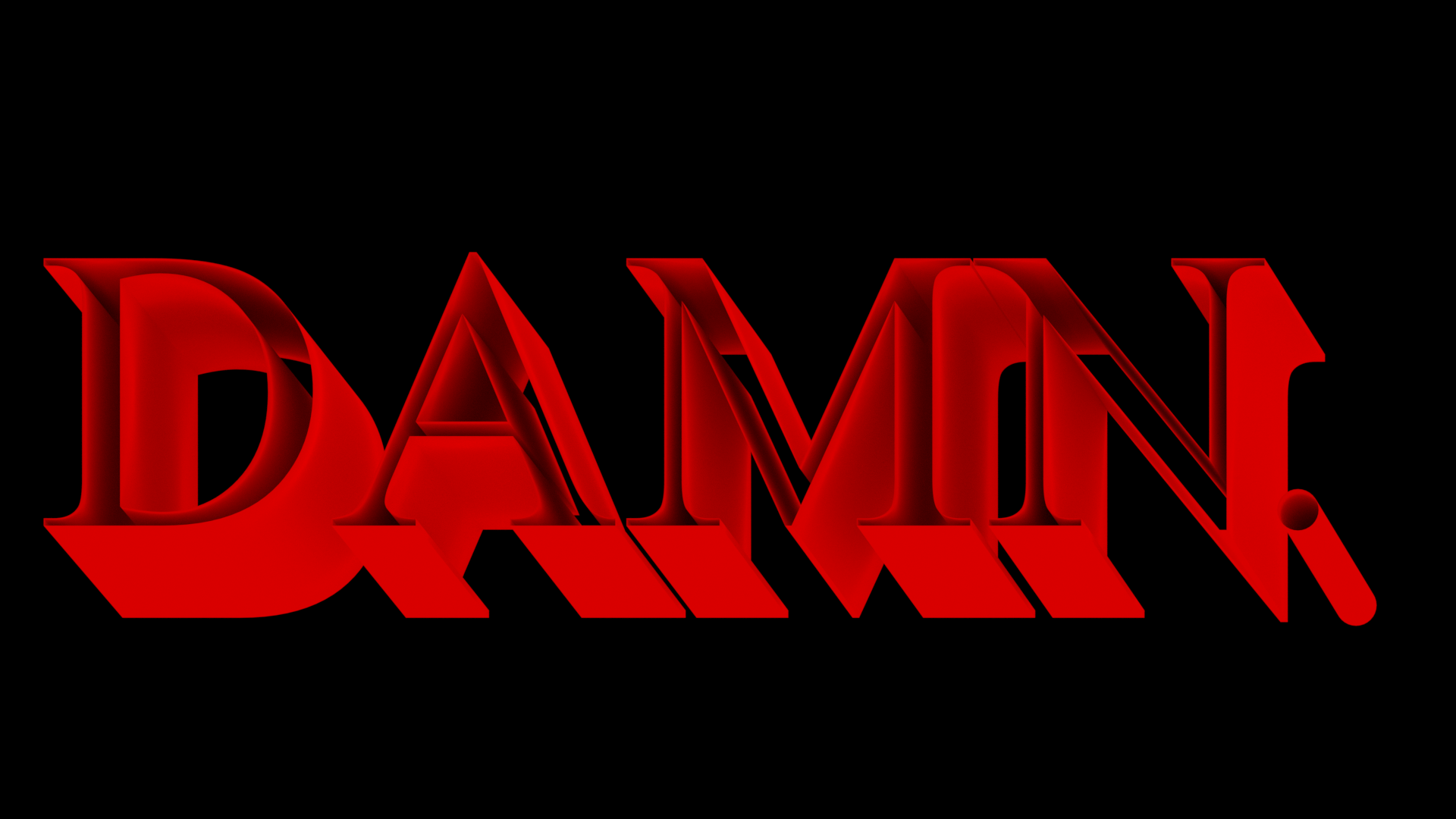 Damn Logo - Kendrick Lamar's DAMN. tour logo filled in