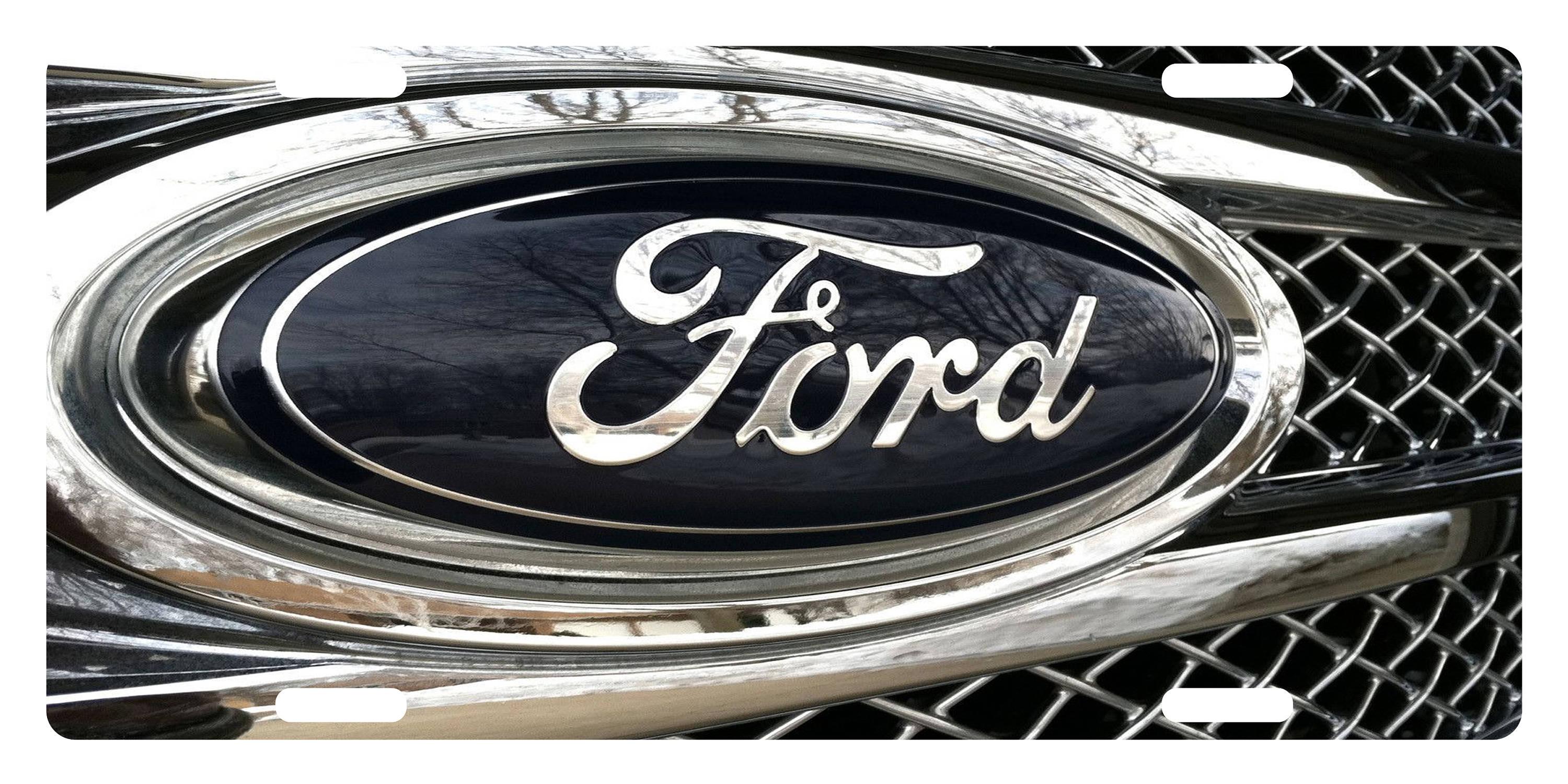 Classic Ford Logo - FORD Logo Custom License Plate CAR Emblem TRUCK Version