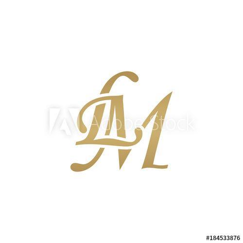 Lm Logo - Initial letter LM, overlapping elegant monogram logo, luxury golden