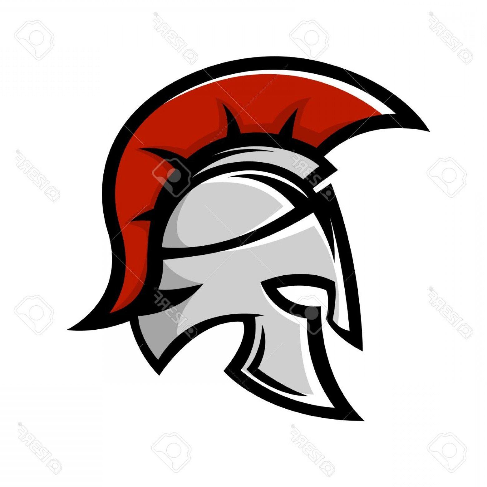 Spartan Warrior Helmet Logo - Photostock Vector Spartan Warrior Helmet Sports Team Emblem Template ...
