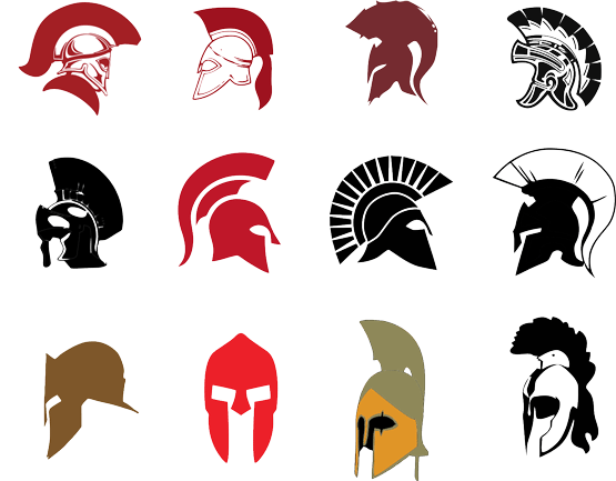Spartan Warrior Helmet Logo - Spartan Helmet Silhouette.com. Free for personal use