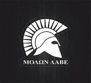 Spartan Warrior Helmet Logo - Sticker car moto tuning airsoft molon labe spartan warrior helmet