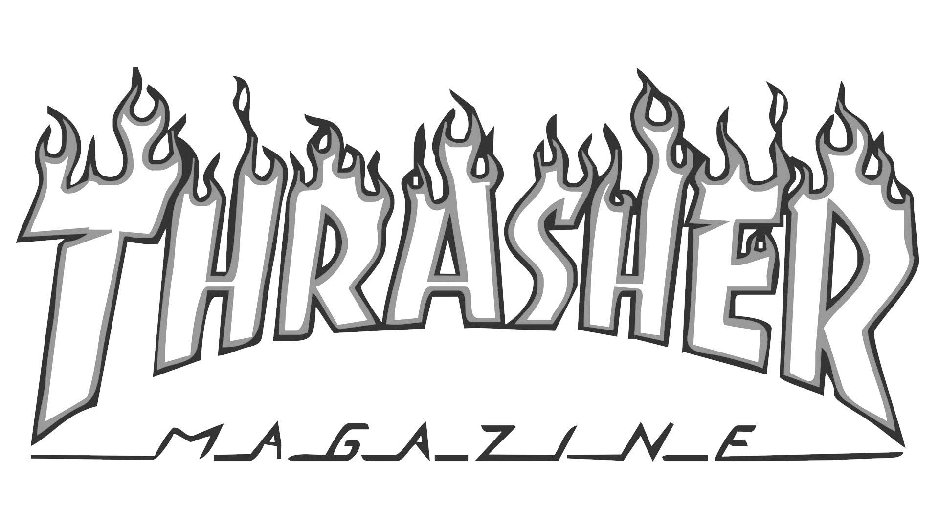 Black and White Thrasher Logo - Thrasher Logo, Thrasher Symbol, Meaning, History and Evolution