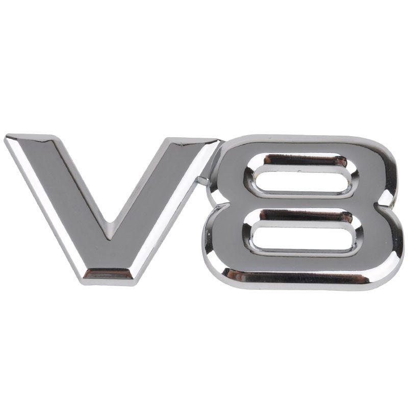 V8 Logo - 3D Metal 