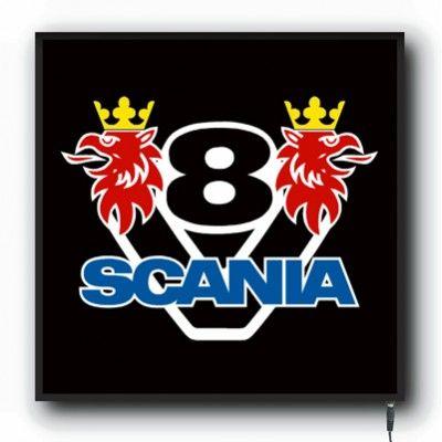 Scania Logo - Truck Cab SCANIA V8 Interior 24v LED LOGO Illuminating Light 50cm x ...