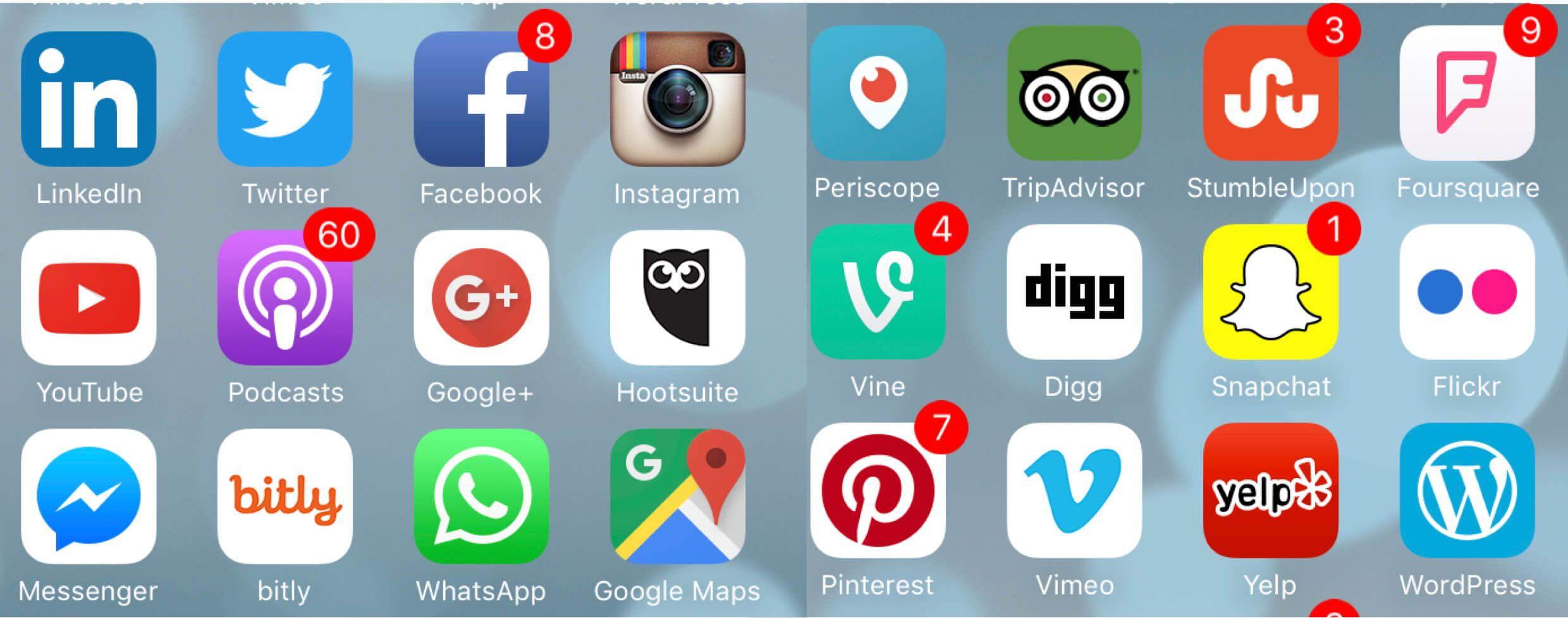 Social Media Apps 2017 Logo - Most Popular Social Media Apps - Cyberbullying Research Center