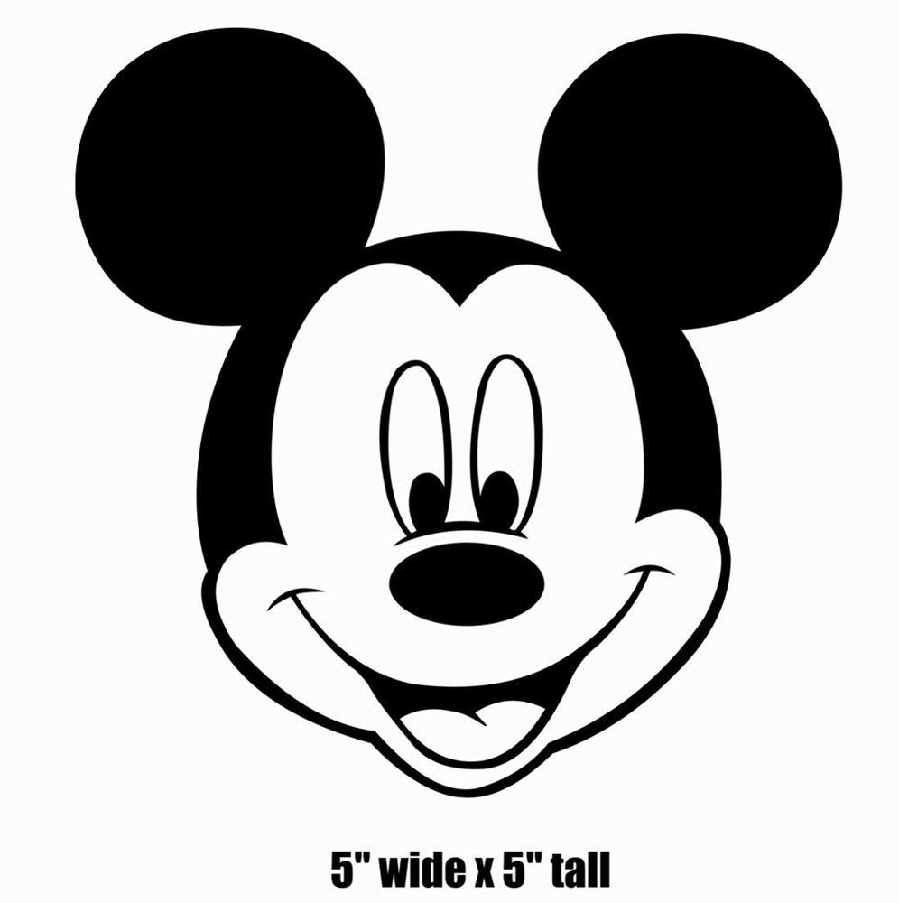Mickey Mouse Face Logo - Choice of Mickey Mouse face iron on vinyl or Glitter vinyl Disney