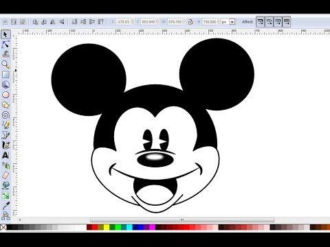Mickey Mouse Face Logo - Inkscape Tutorial To Draw Mickey Mouse Face