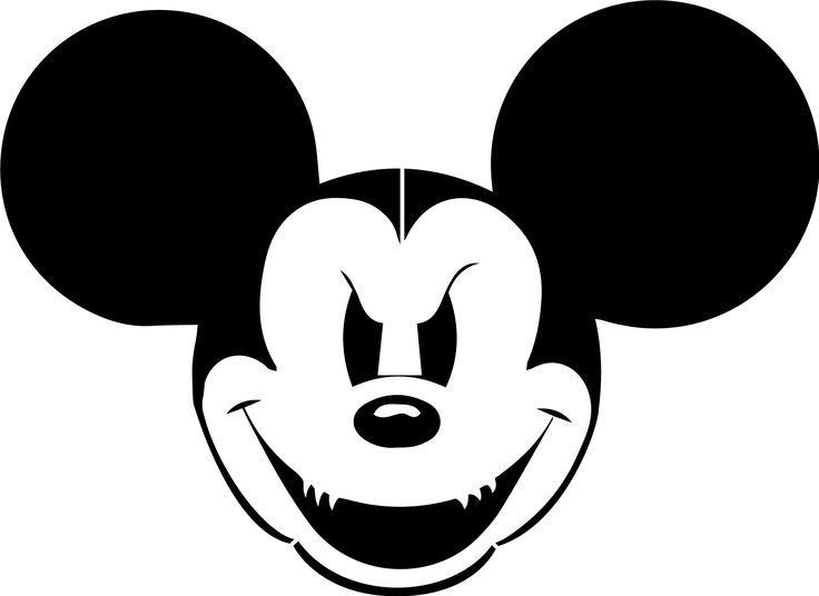 Mickey Mouse Face Logo - image of Mickey Mouse Stencil Template