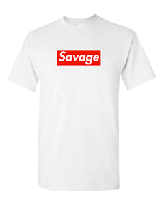 Savage Clothing Logo - Supreme Savage Box Logo T Shirt - 21 Savage men t shirt | eBay