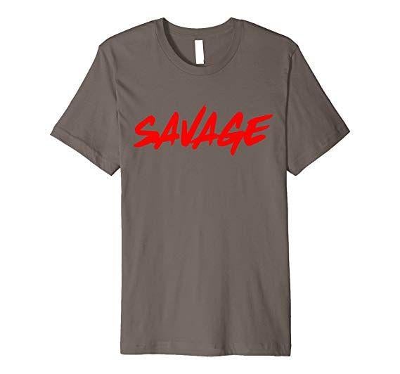 Savage Clothing Logo - Savage Shirt Red Logo T Shirt: Clothing