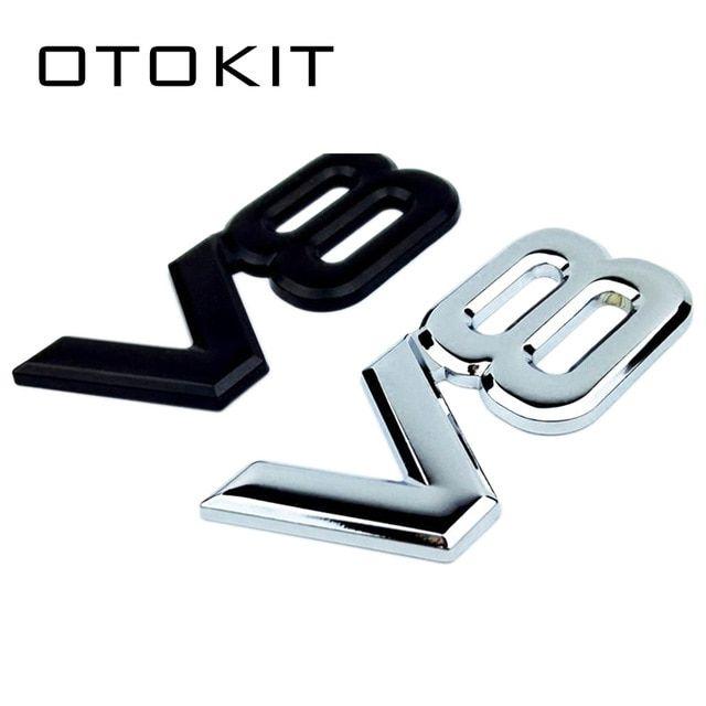 V8 Logo - Auto Metal Alloy 3D V8 Logo Engine Displacement Trunk Rear Car Badge ...