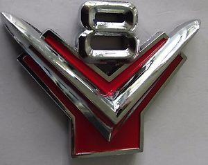 V8 Logo - FORD Y Block V8 Logo Metal Car Badge Emblem Customline Mainline