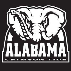 Alabama Football Logo - Alabama Crimson Tide Vinyl Logo Car Decal, sticker, window cling ...