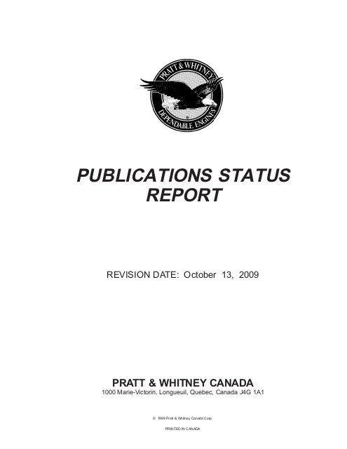 Pratt and Whitney Canada Logo - publications status report pratt & whitney canada