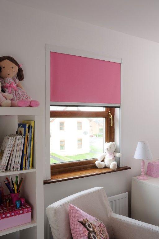 Pink and Black Windows Logo - This BlocOutTM XL is a pink black out window blind for large windows