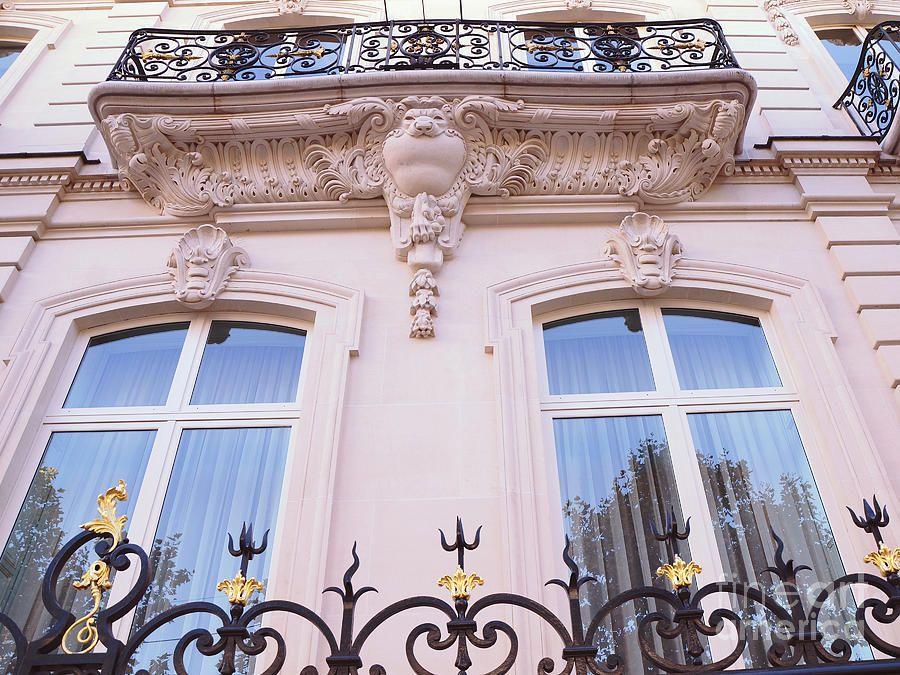Pink and Black Windows Logo - Paris Romantic Windows Balcony Architecture Art Nouveau