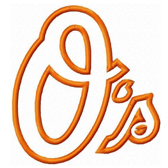 Baltimore Orioles O Logo - Baltimore Orioles O Applique Applique Machine