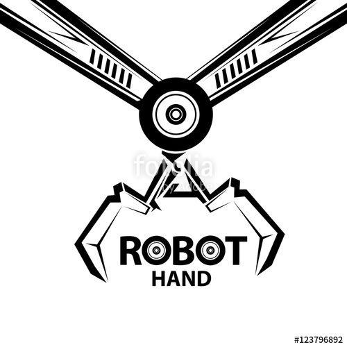 Robot Arm Logo - vector robotic arm symbol. robot hand.