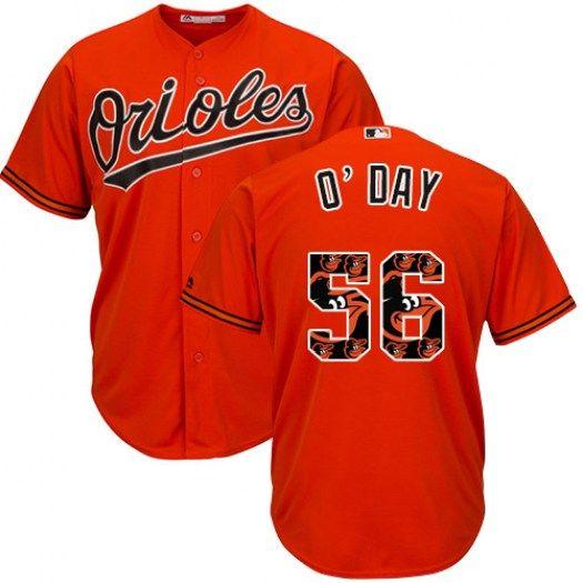 Orioles O Logo - Men's Majestic Darren O'Day Baltimore Orioles Authentic Orange Team ...