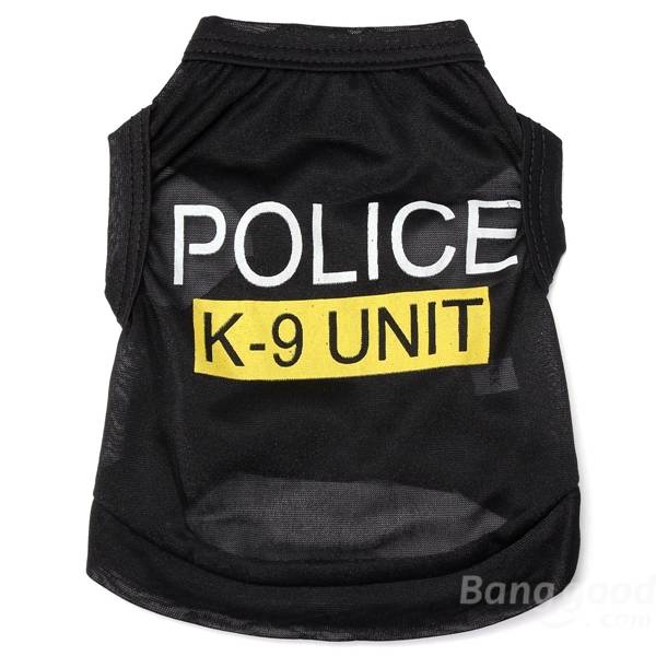 9 From the Clothing and Apparel Logo - fashion police k-9 unit puppy dog t-shirts pet summer clothes ...