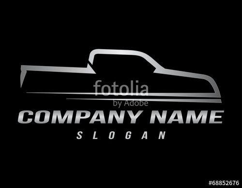 Pickup Truck Logo - Sport Truck Logo Black Background Stock Image And Royalty Free