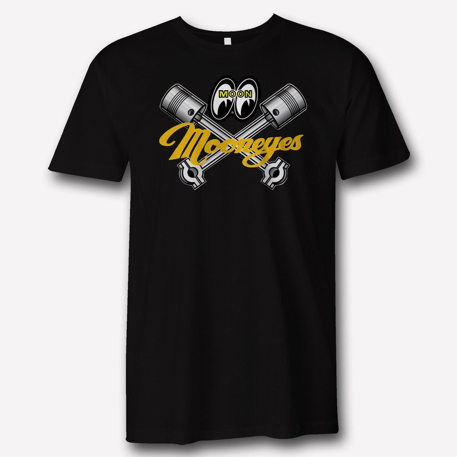 Men's Apparel Logo - Mooneyes Equipped Moon Speed Piston Shop Apparel Logo T Shirt Men'S ...