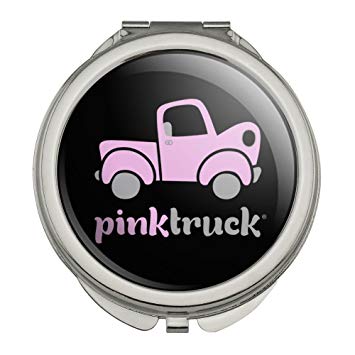 Pickup Truck Logo - Pink Classic Pickup Truck Logo Compact Travel Purse Handbag Makeup ...