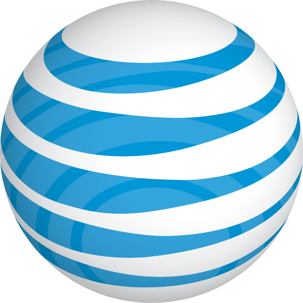 Blue and White Sphere Logo - AT&T globe.png