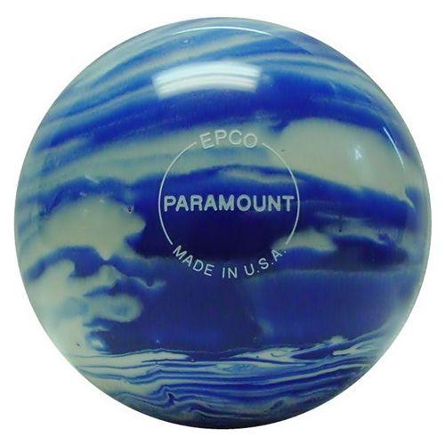 Blue and White Sphere Logo - Paramount Marbleized Candlepin Bowling Ball- Blue White