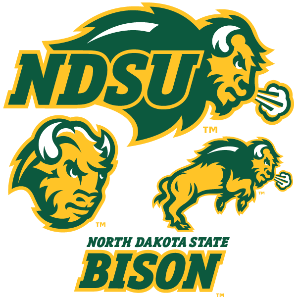 Bisons Basketball Logo - North Dakota State Bison Stampede Forward with Consolidated Logo Set ...