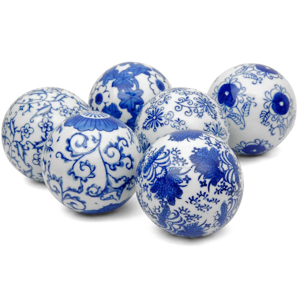 Blue and White Sphere Logo - Oriental Furniture Oriental Furniture 3 in. Blue and White