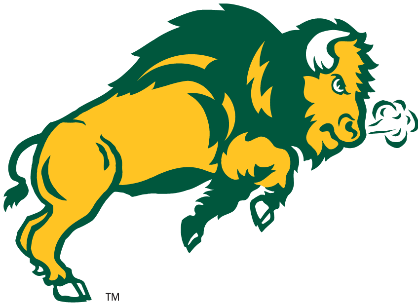 North Dakota State Bison Logo - North Dakota State Bison Secondary Logo - NCAA Division I (n-r ...