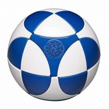 Blue and White Sphere Logo - Marusenko Sphere 2x2x2 Blue and White. Level 1