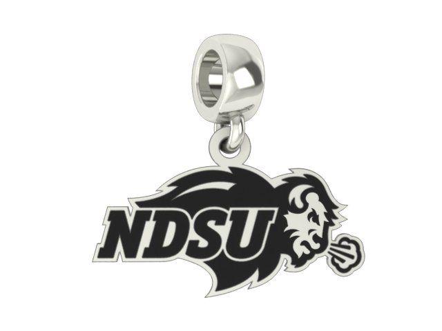 North Dakota State Bison Logo - Wholesale North Dakota State Bison Sterling Silver Charms