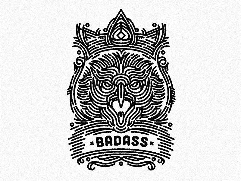 Badass Bird Logo - Badass Eagle - (for) Print by alain l'thi