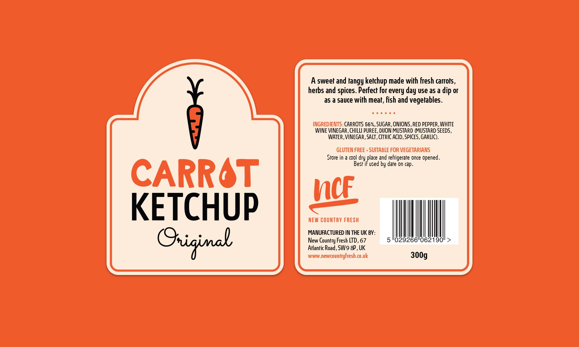 Red Carrot Logo - Carrot Ketchup New Country Fresh logo design Portfolio David