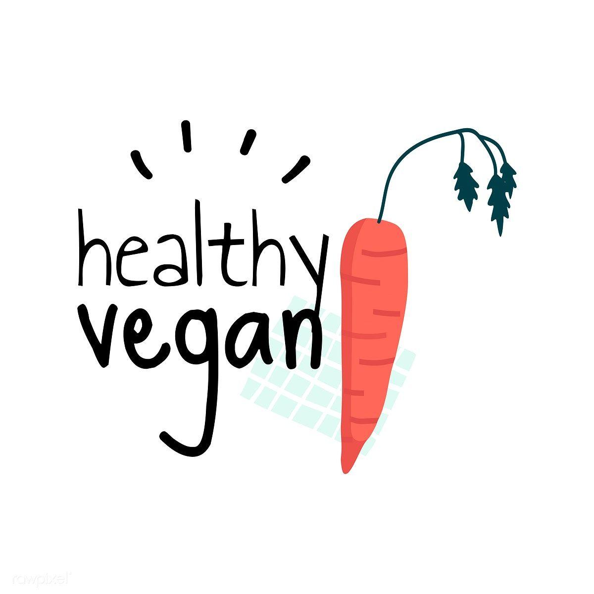 Red Carrot Logo - Healthy vegan with a carrot logo vector. Free stock vector