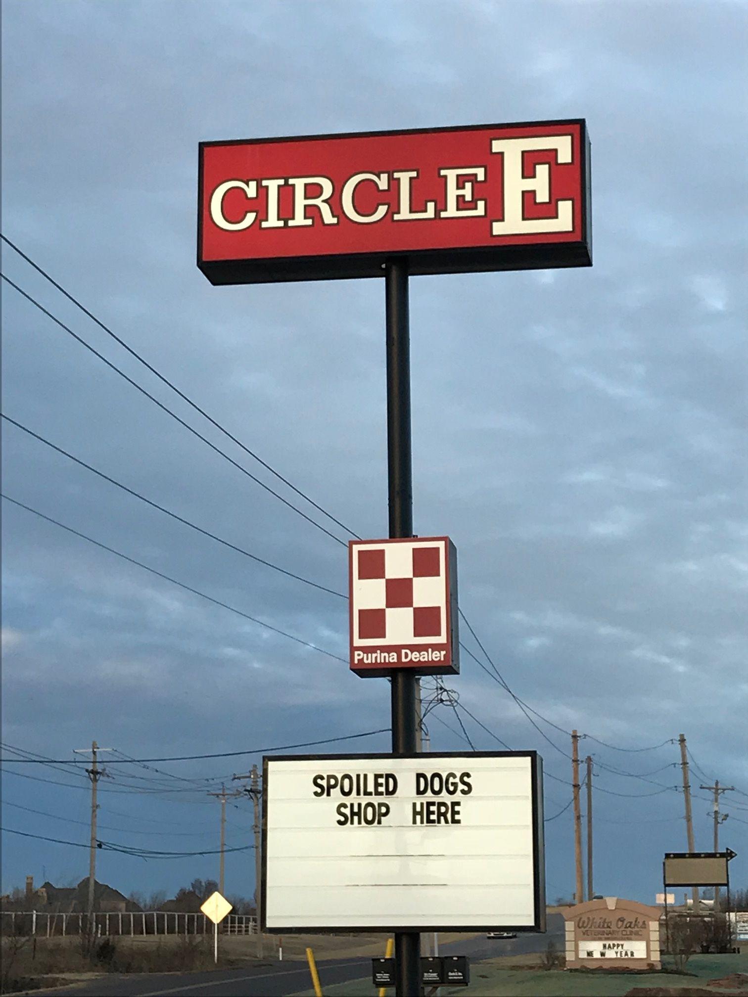Red and Blue Circle E Logo - Circle E